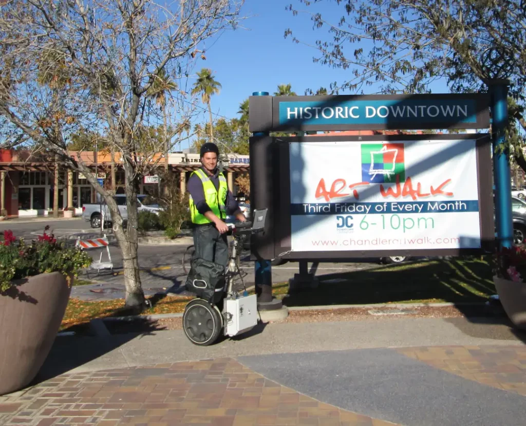 Colleague works on making public space accessible