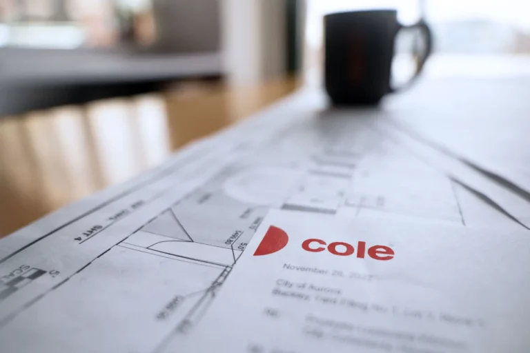 Cole's blueprint with Cole logo