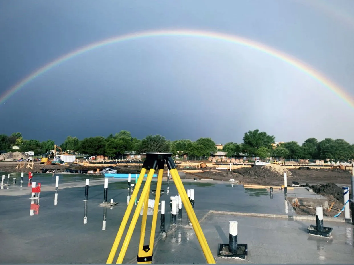 Rainbow during construction